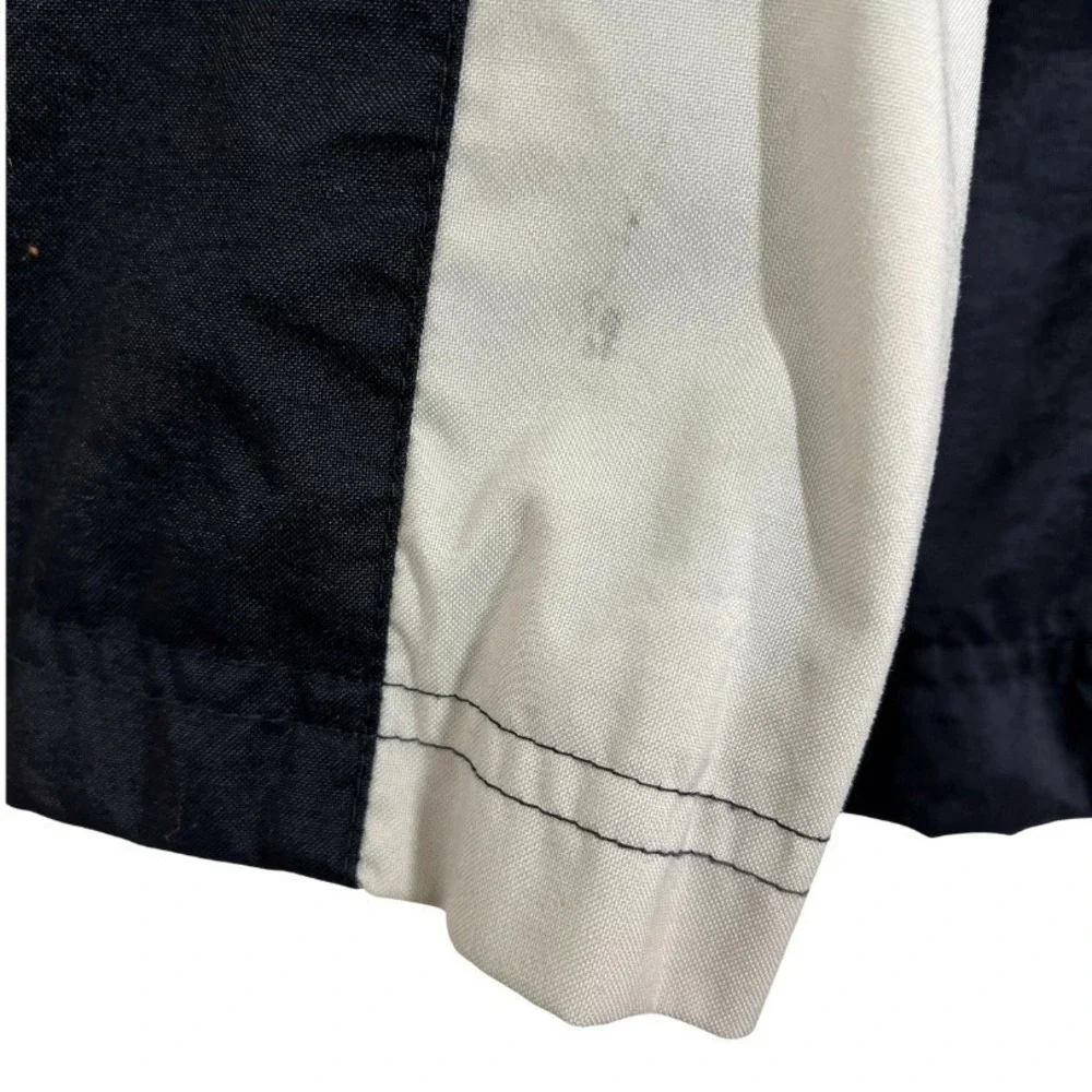 Nike Men's XL Hooded Windbreaker Jacket‎ Navy Blue White 90s Y2K Nylon Full Zip